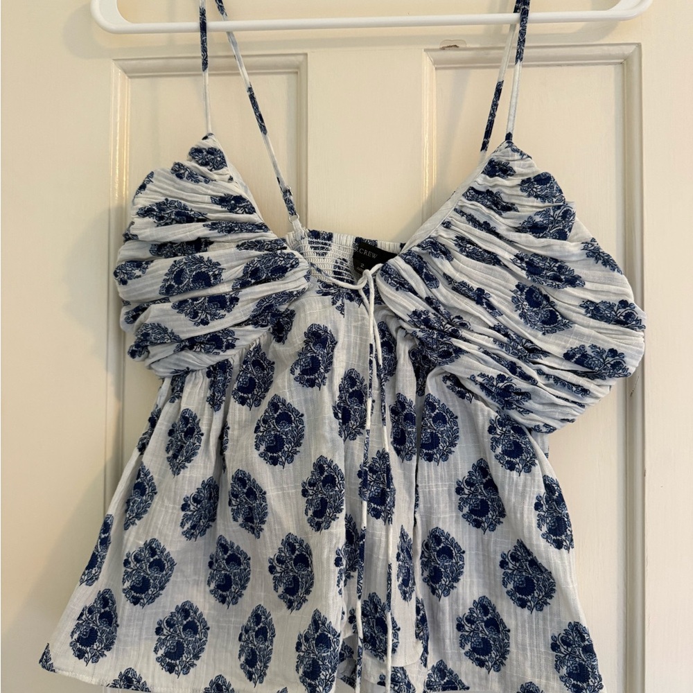J. Crew Blue and White Tank (not factory)